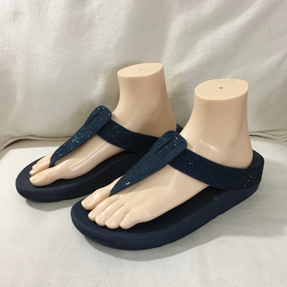 Fitflop LuLu Blue Glitz Sandal